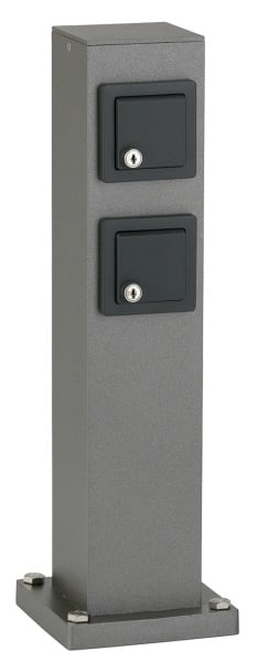 ALBERT - Steckdosensäule Typ Nr. 4412 - mit 2 abschließbaren Schutzkontaktsteckdosen