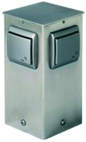 ALBERT - Steckdosensäule Typ Nr. 2119 - 4-fach, Edelstahl
