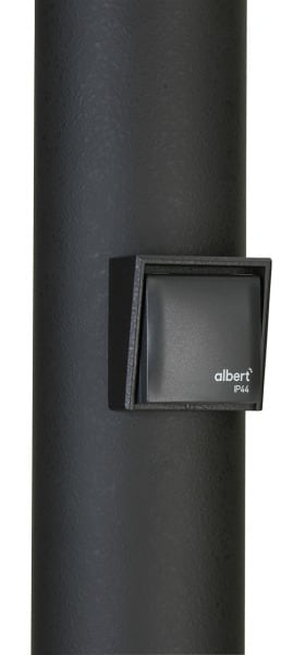 ALBERT - Einbaugehäuse mit Schutzkontaktsteckdose IP44 / D - Typ F, für Pollerleuchten au