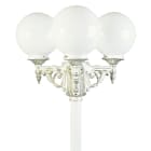 ALBERT - Mastleuchte 3-fl. Typ Nr. 2050 - Farbe: weiß-gold, für 3 x Lampe, E27