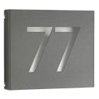 ALBERT - Hausnummernleuchte Typ Nr. 6004 - Edelstahl lackiert Farbe anthrazit, 1 bis 2-st