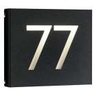 ALBERT - Hausnummernleuchte Typ Nr. 6004 - Edelstahl lackiert Farbe schwarz, 1 bis 2-stel