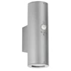 ALBERT - Wandstrahler Typ Nr. 2480 - 2-seitig mit Bewegungsmelder - Farbe: silber 2-seiti