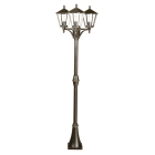 ALBERT - Mastleuchte 3-fl. Typ Nr. 2046 - Farbe: braun-messing, für 3 x Lampe, E27