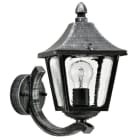ALBERT - Wandleuchte Typ Nr. 1820 - Farbe: schwarz-Silber, für 1 x Lampe, E27