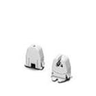HOUBEN - Durchsteck-/Aufbaufass.,G5,PC,weiß 500V/2A/T110,Durchst. LPH 13,2mm