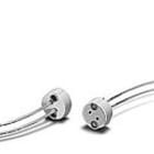 HOUBEN - Fassung,GX5.3,Keramik,Abdeckp.Glimmer 24V/10A/T300,PTFE Leitung 140mm Löcher M3