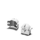HOUBEN - Einbaufassung,G13,PC,weiß 500V/2A/T130,Dicke 13mm,rücks. Splinte