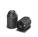HOUBEN - Fassung,E27,PET GF,schw. dreiteilig,Glattmantel,250V/4A/T190 M10x1 Nippelgewinde