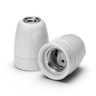 HOUBEN - Fassung,E27,Porzellan,weiß M10x1 Nippelgewinde,250V/4A/T240 mit Erdschraube
