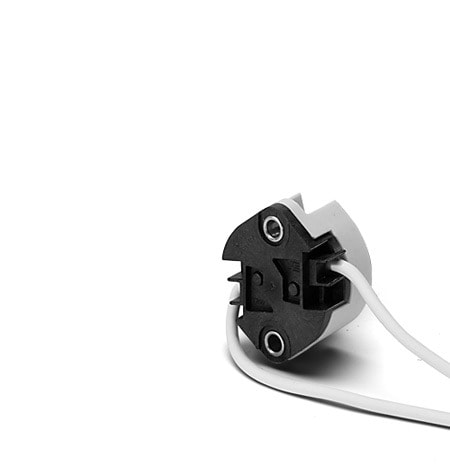 HOUBEN - Fassung,G12,Keramik,Abdeckplatte LCP 500V/5A/T250/5kV,Si-Leitung 300mm