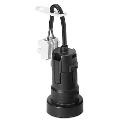 HOUBEN - Baupendel-Fass,E27,schw. m. Kappe,Aufhänger u. Schraubkl 250V,4A,T180,VE 50 ST