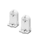HOUBEN - Durchsteckfassung,G13,PC,weiß 500V/2A/T130,LPH 31mm,seitliche Rastn