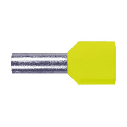 HOUBEN - Zwill-Aderendhülse, grau 2 x 0,75qmm - 8mm VE 100, DIN