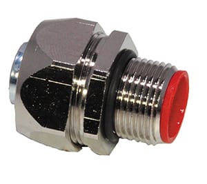 ANAMET - gerade Verschr. mit AG M20x1,5, Messing-vernickelt 1/2