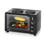 TRISA - Minibackofen 3000W 30L. 60min Timer 2Kochplatten sw