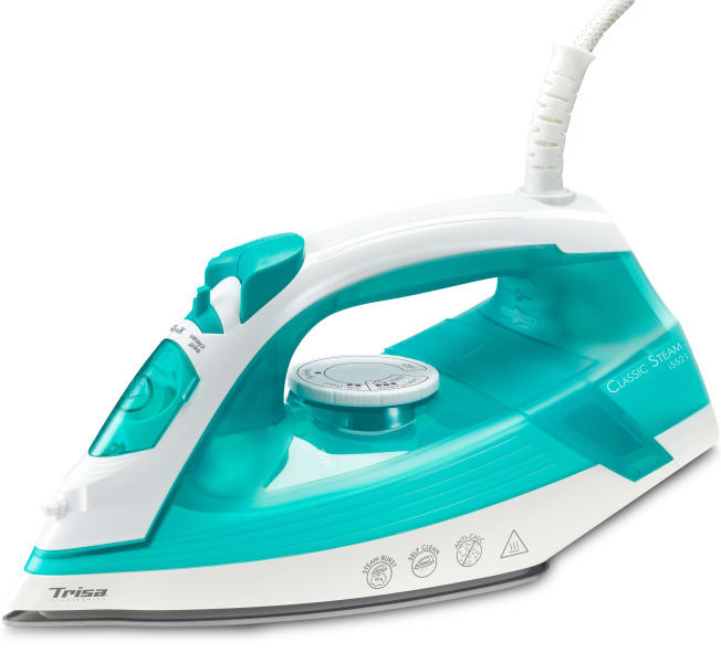 TRISA - Bügeleisen 2000W 220ml Keramik-Sohle türkis-weiss