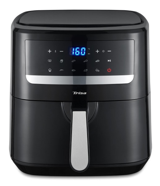 TRISA - Heißluftfritteuse 1600W 7.5L 60minTimer LED-Disp. 50-200G sw-si