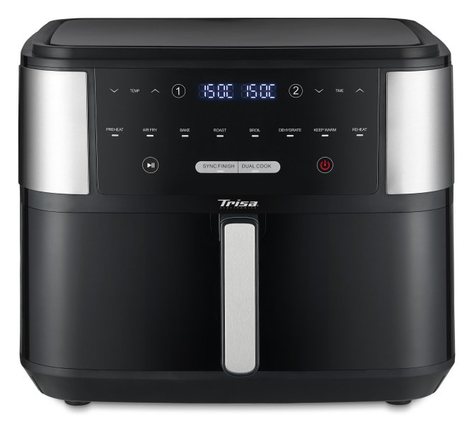 TRISA - Heißluftfritteuse 2400W 10L 60minTimer LED-Disp. 50-200G sw-si