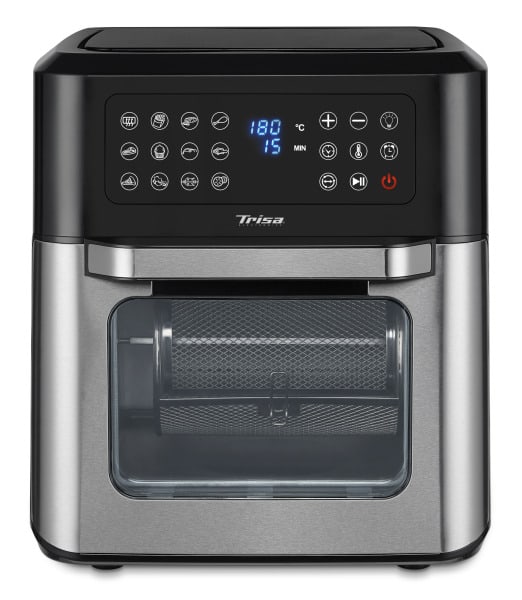 TRISA - Heißluftfritteuse 1600W 12L 60minTimer LED-Disp. 50-200G sw-si