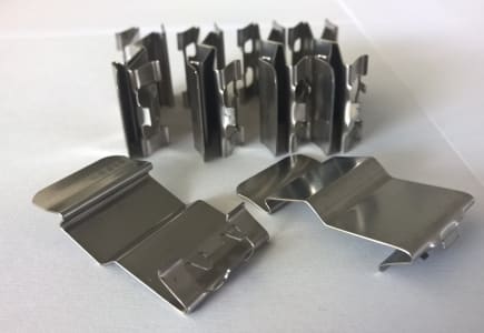 PRACHT - 10er Set Nirosta LUNA N Wannen Clips rostfreier Stahl