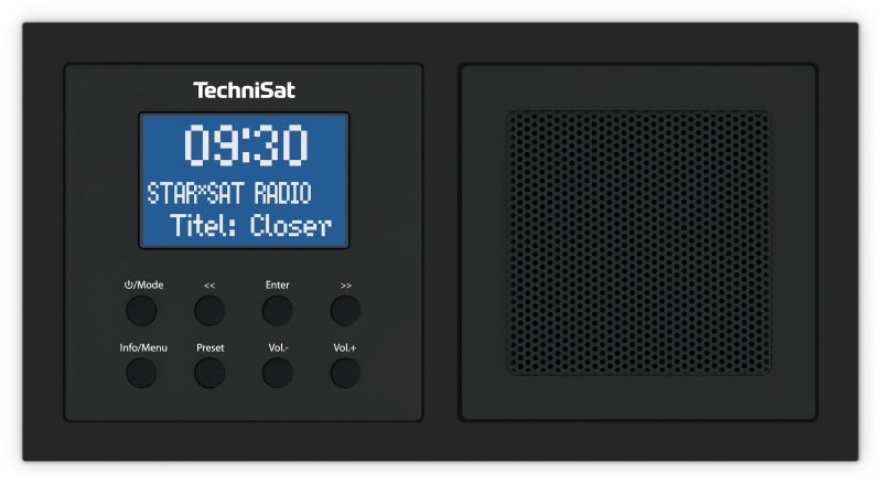 TECHNISAT - Unterputzradio 2W UKW/DAB+ RDS Bluet. Wecker/Sleept. sw