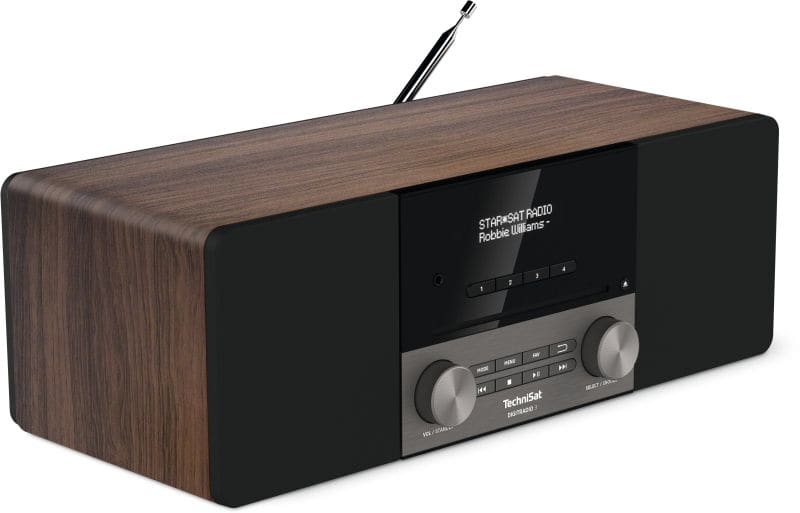 TECHNISAT - Radio 2x10W UKW DAB+ RDS Bluet. Wecker Sleept. Nussbaum