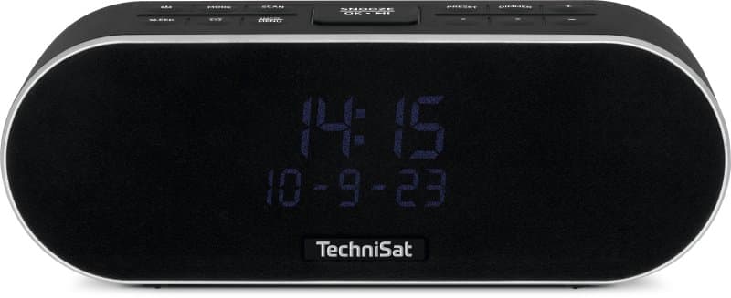 TECHNISAT - Uhrenradio 2x10W DAB+/UKW RDS BT USB-Ladef Weck/Sleept sw