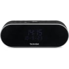 TECHNISAT - Uhrenradio 2x10W DAB+/UKW RDS BT USB-Ladef Weck/Sleept sw