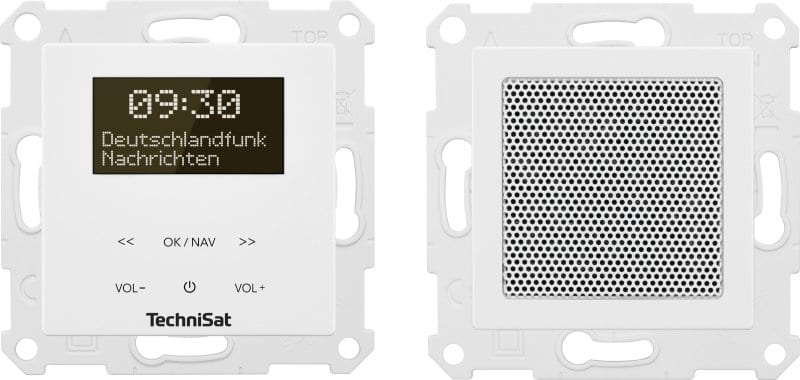 TECHNISAT - Unterputzradio/-lautspr. 2x2W UKW/DAB+ RDS BT Weck/Sleept ws