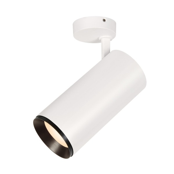 SLV - NUMINOS® SPOT XL PHASE, Deckenaufbauleuchte weiss / schwarz 36W 3000K 24°