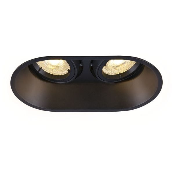 SLV - HORN double QPAR51, Deckeneinbauleuchte schwarz 25W