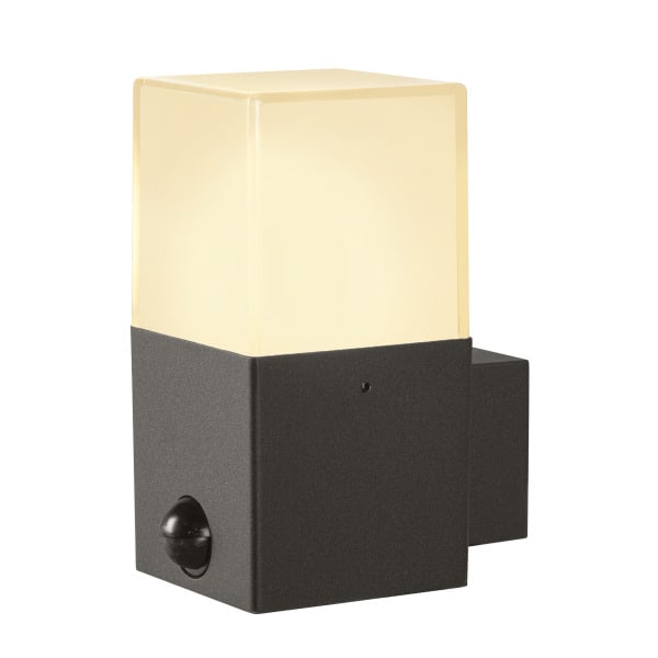 SLV - GRAFIT E27 square Sensor, Wandaufbauleuchte anthrazit
