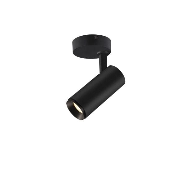 SLV - NUMINOS® SPOT PHASE S, Indoor LED Deckenaufbauleuchte schwarz/schwarz 3000K 60°