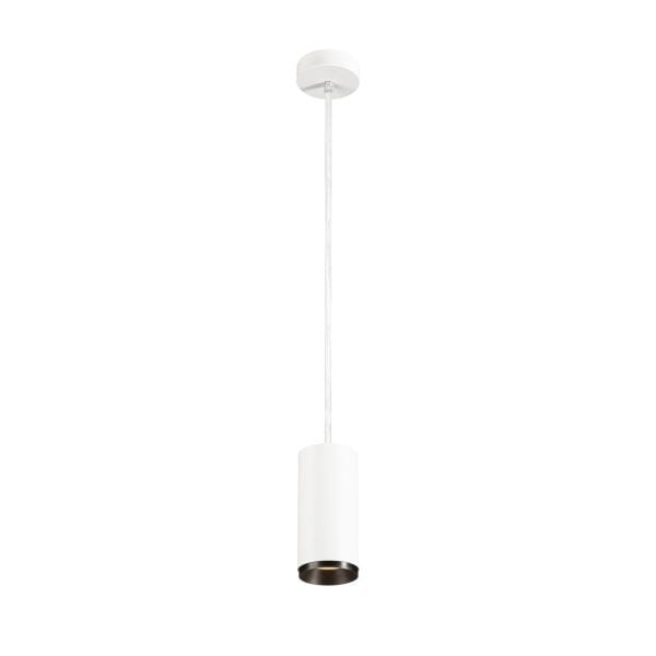 SLV - NUMINOS® PD DALI M, Indoor LED Pendelleuchte weiss/schwarz 2700K 60°