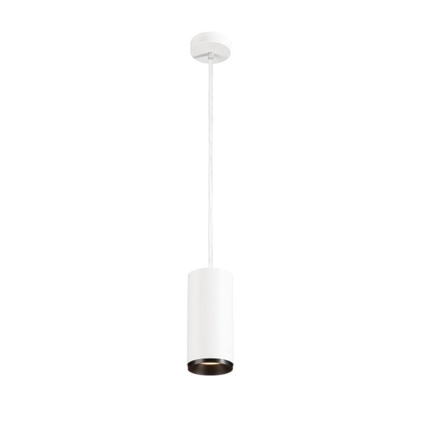 SLV - NUMINOS® PD DALI L, Indoor LED Pendelleuchte weiss/schwarz 3000K 60°