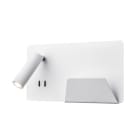 SLV - SOMNILA SPOT Indoor LED Wandaufbauleuchte 3000K weiss Version rechts inkl. USB Anschluss