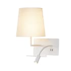 SLV - SOMNILA FLEX Indoor LED Wandaufbauleuchte 3000K weiss Version links inkl. USB Anschluss
