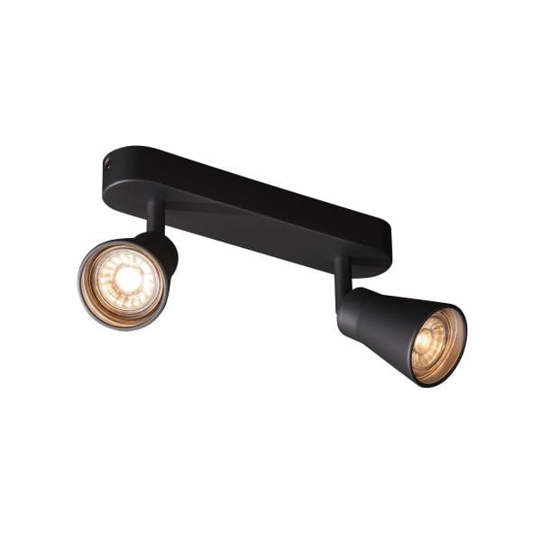 SLV - AVO CW Double, Indoor Wand- und Deckenaufbauleuchte, QPAR51, schwarz, max. 50W