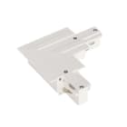 SLV - EUTRAC L-Verbinder mit Einspeisemöglichkeit, für 3-Phasen Einbauschiene, verkehrsweiss, Erde aussen