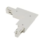 SLV - EUTRAC L-Verbinder mit Einspeisemöglichkeit, für 3-Phasen Einbauschiene, verkehrsweiss, Erde innen