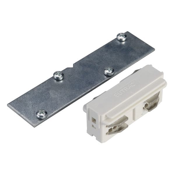 SLV - EUTRAC Längsverbinder, für 3-Phasen Einbauschiene, verkehrsweiss, elektrisch und mechanisch