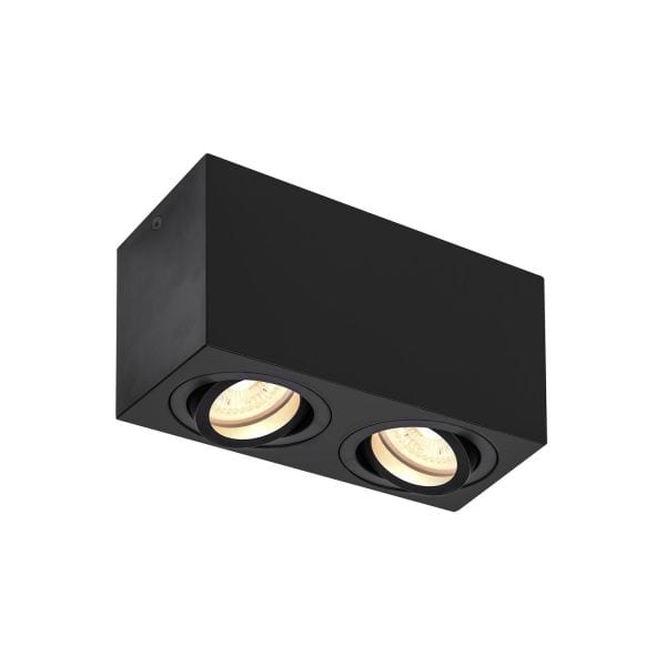 SLV - TRILEDO Double, Indoor Deckenaufbauleuchte, QPAR51, schwarz, max 10W