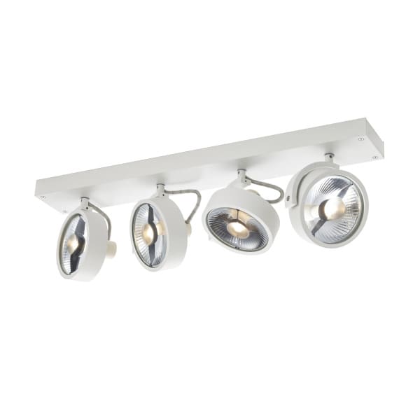 SLV - KALU CW, Indoor Wand- und Deckenaufbauleuchte, quad, QPAR111, weiss, 4x75W