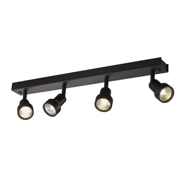 SLV - PURI CW, Indoor Wand- und Deckenaufbauleuchte, quad, QPAR51, schwarz, 4x50W