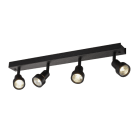 SLV - PURI CW, Indoor Wand- und Deckenaufbauleuchte, quad, QPAR51, schwarz, 4x50W