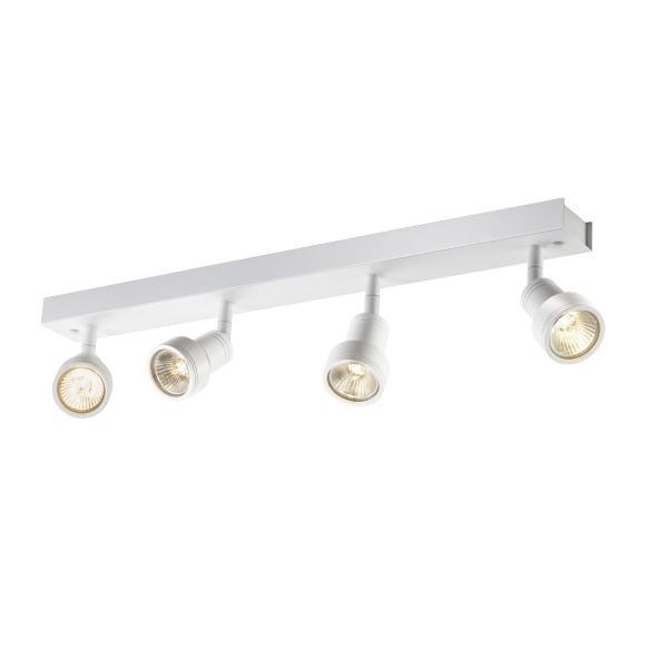 SLV - PURI CW, Indoor Wand- und Deckenaufbauleuchte, quad, QPAR51, weiss, 4x50W