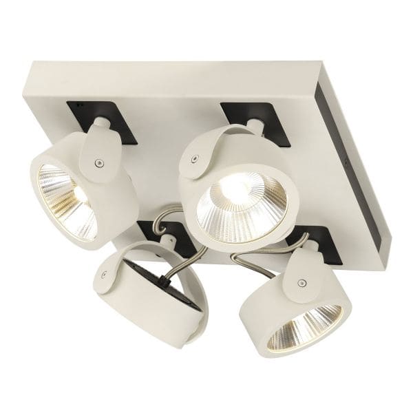 SLV - KALU LED 4 Wand- und Deckenleuchte, square, weiss/schwarz, 3000K, 60°