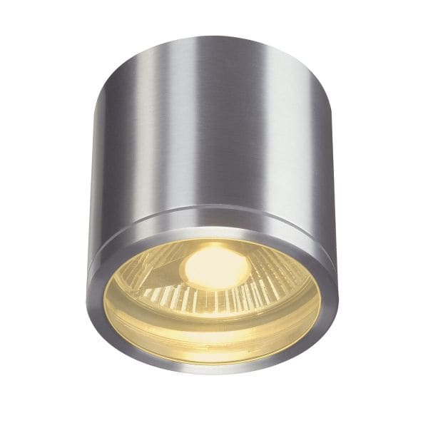 SLV - ROX CEILING OUT, QPAR111, Outdoor Deckenleuchte, alu gebürstet, max. 50W, IP44