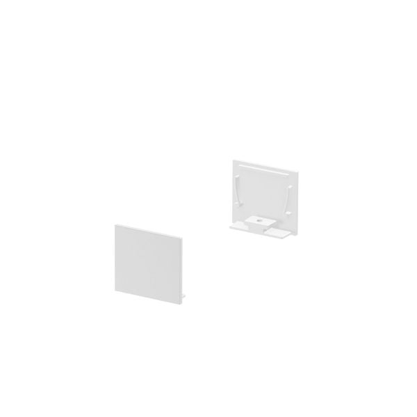 SLV - GRAZIA 20 Endkappe für GRAZIA Aufbauprofil standard, 2 Stk., flache Ausführung, weiss